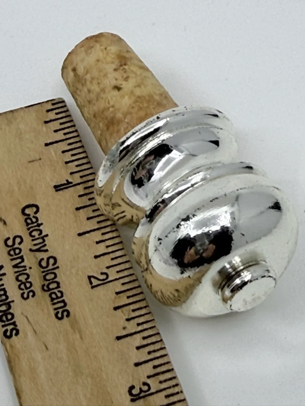 Vintage  Used Silver Plate Bottle Stopper